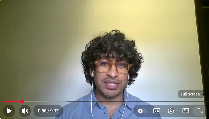 A still from the Climate Curious podcast YouTube video with Dr. Neil Vora entitled "Why ebola and hantavirus are also climate warnings."